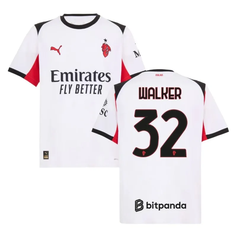 Maillot à l'extérieur de Walker de l'AC Milan 2025/26 - Blanc