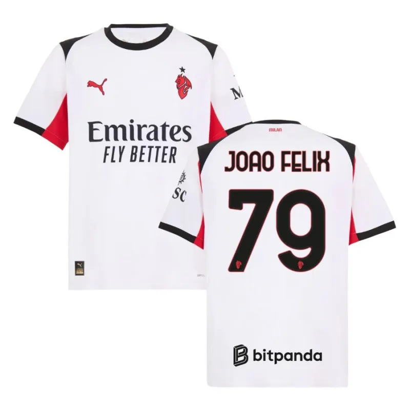 Maillot à l'extérieur de João Félix de l'AC Milan 2025/26 - Blanc