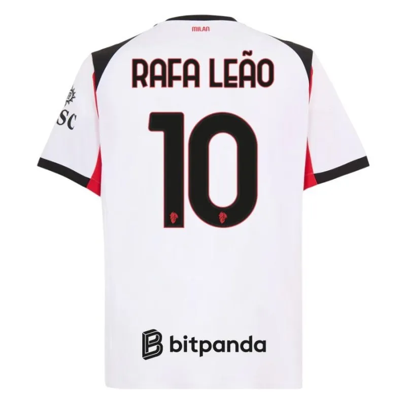 AC Milan Rafa Leão 2025/26 Kids' Away Jersey Set - White