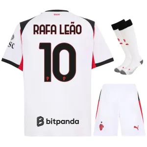 AC Milan Rafa Leão 2025/26 Kinder-Auswärtstrikot-Set - Weiß