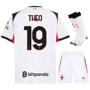 AC Milan Theo 2025/26 Kinder-Auswärtstrikot-Set - Weiß