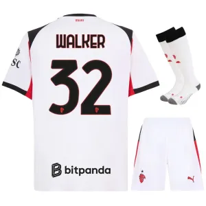 AC Milan Walker 2025/26 Kinder-Auswärtstrikot-Set - Weiß