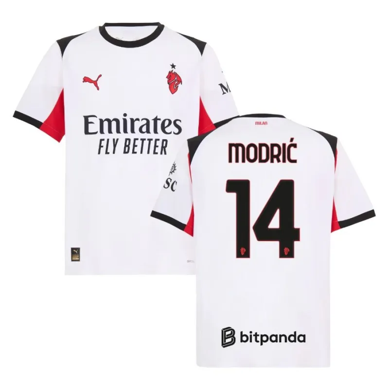 Maillot à l'extérieur de MODRIC de l'AC Milan 2025/26 - Blanc