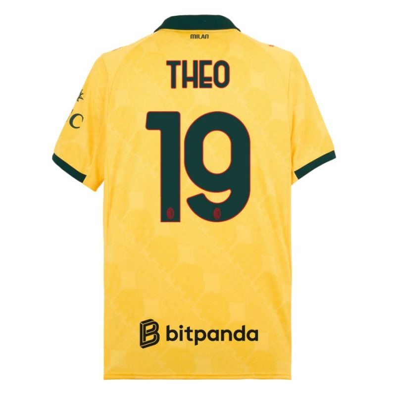 Maglia terza di THEO dell’AC Milan 2025/26 - Giallo