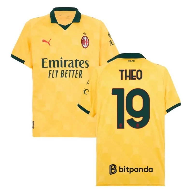 Maglia terza di THEO dell’AC Milan 2025/26 - Giallo