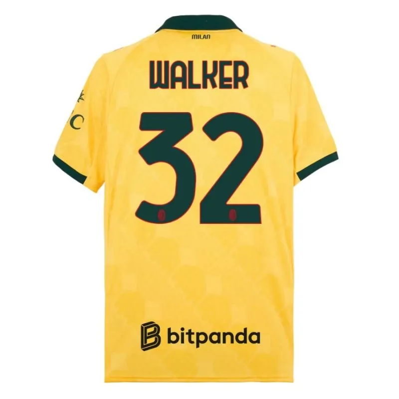 Maglia terza di WALKER dell’AC Milan 2025/26 - Giallo