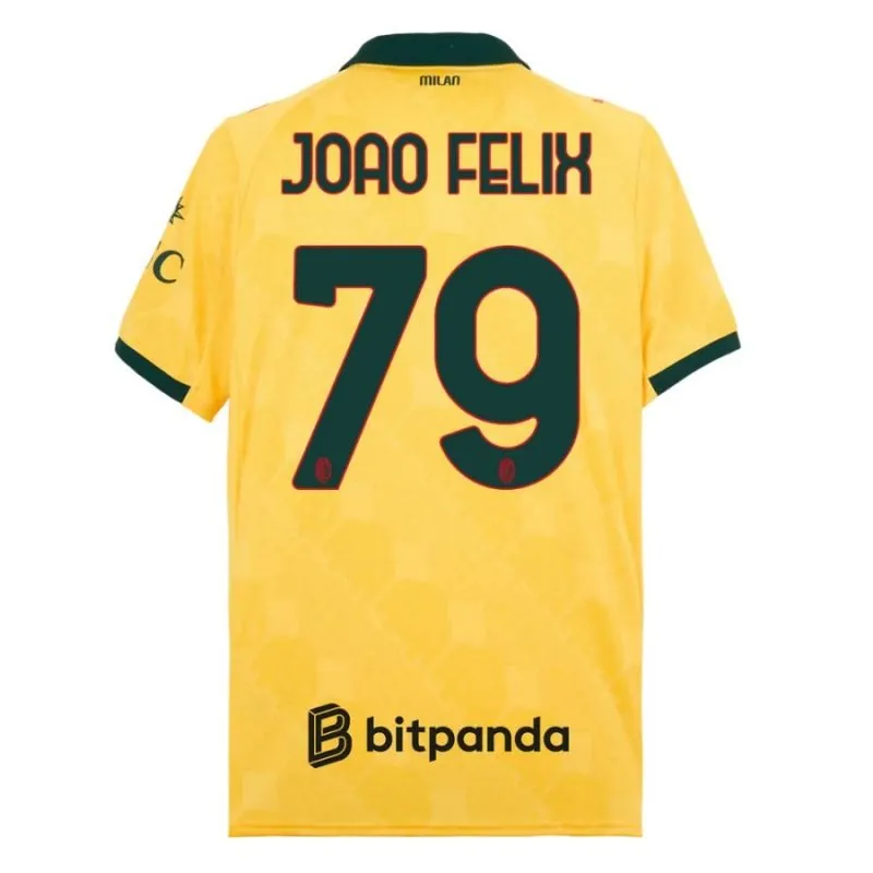 AC Milan JOAO·FELIX 2025/26 Third Kids' Jersey Set - Yellow