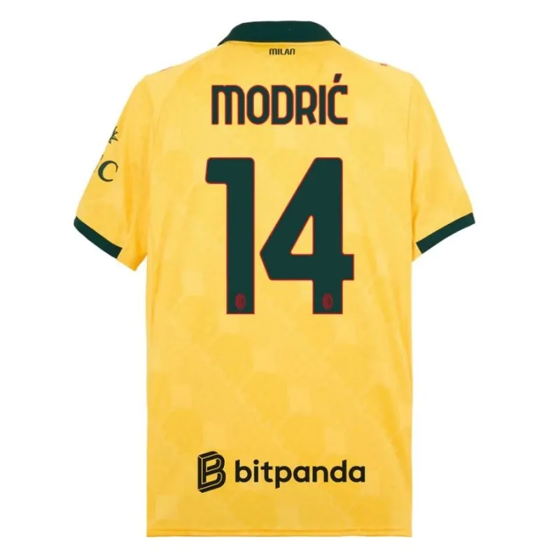 AC Milan MODRIC 2025/26 Drittes Kinder-Trikot-Set - Gelb