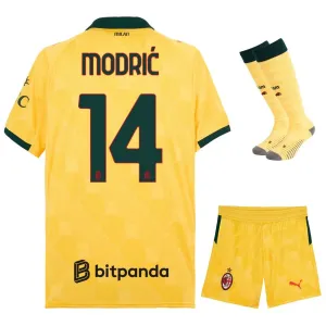 AC Milan MODRIC 2025/26 Drittes Kinder-Trikot-Set - Gelb