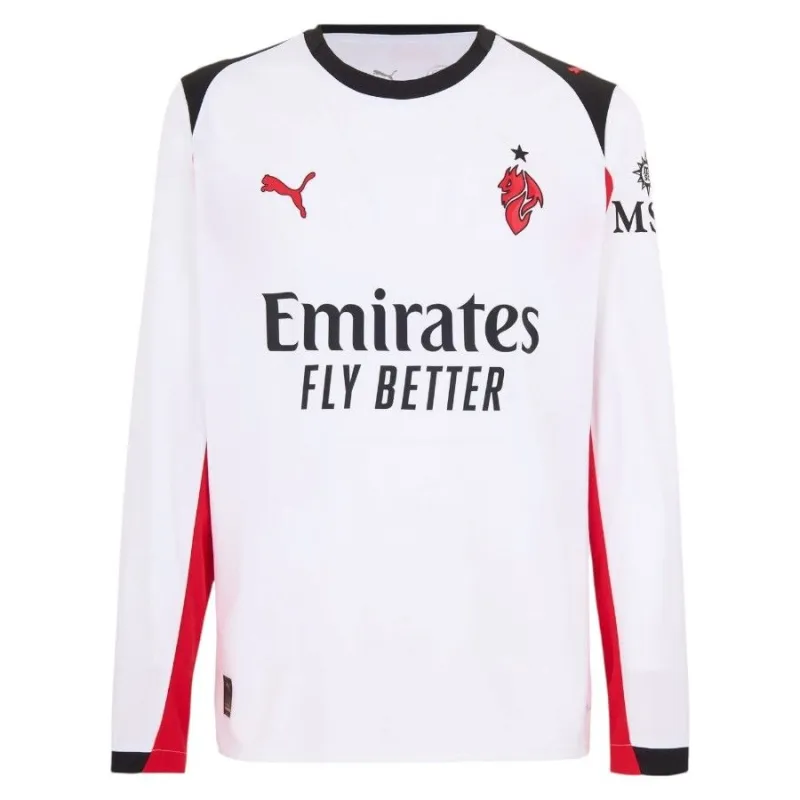 Maglia Away Manica Lunga dell'AC Milan 2025/26 - Rosso
