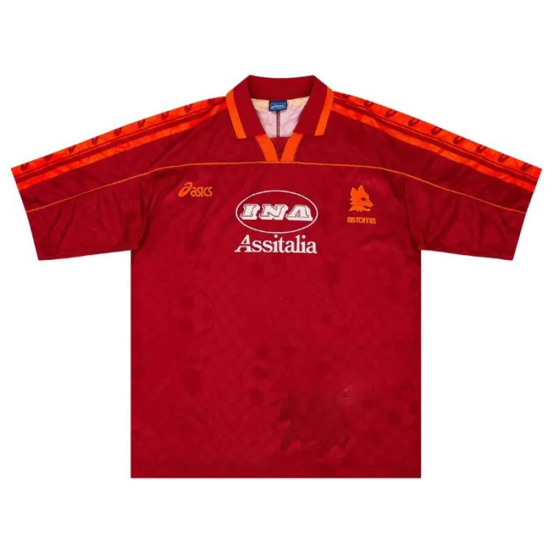 Maillot Domicile Rétro AS Roma 1995/96 - Rouge