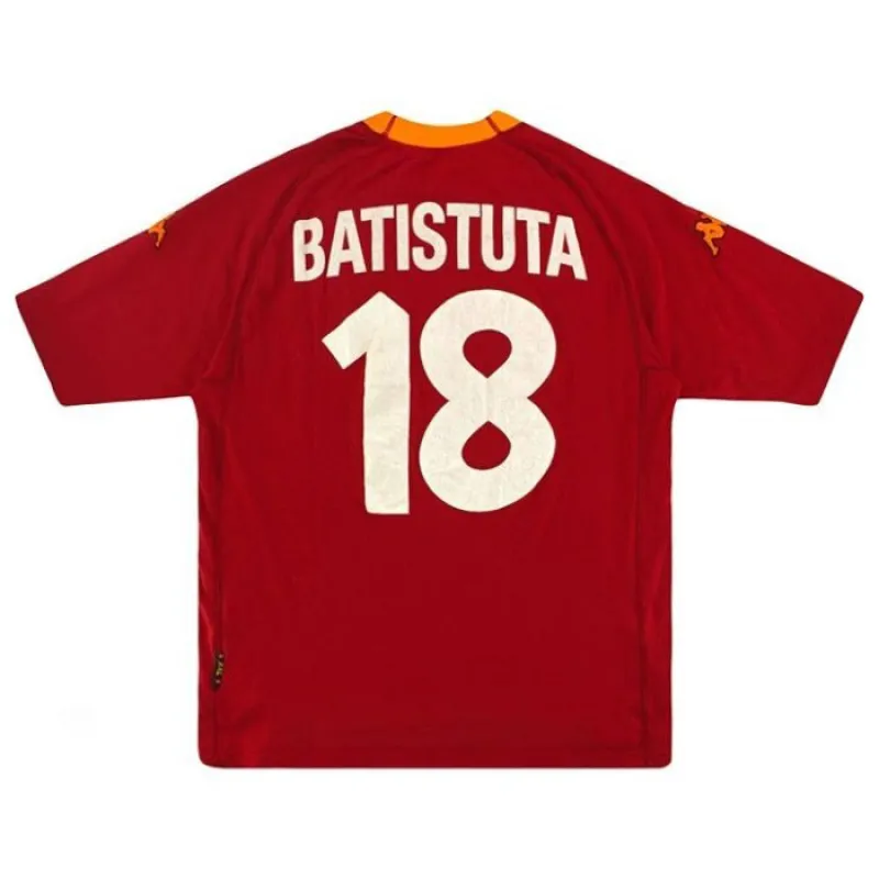 Maglia Casa Retrò AS Roma BATISTUTA 2000/01 - Rosso
