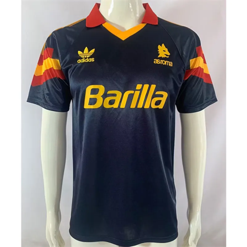 AS Roma 1991/92 Dritt - Retro - Trikot - Blau