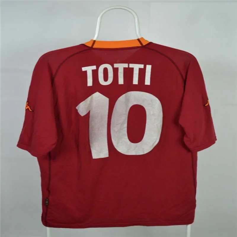 Totti AS Roma 2000/01 Heim - Retro - Trikot Nr.10 - Rot