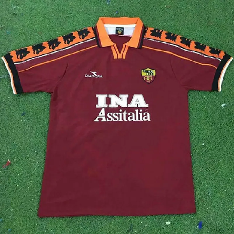 AS Roma 1998/99 Heim - Retro - Trikot - Rot