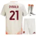 Dybala, insieme di maglie per bambini di trasferta dell'AS Roma 2024/25 - Bianca