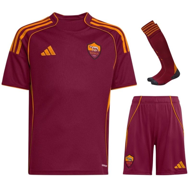 AS Roma 2025/26 Kinder-Trikot-Set - Bourgogne