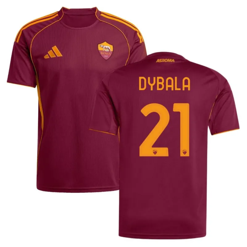 Maglia di casa di DYBALA per l'AS Roma 2025/26 - Borgogna