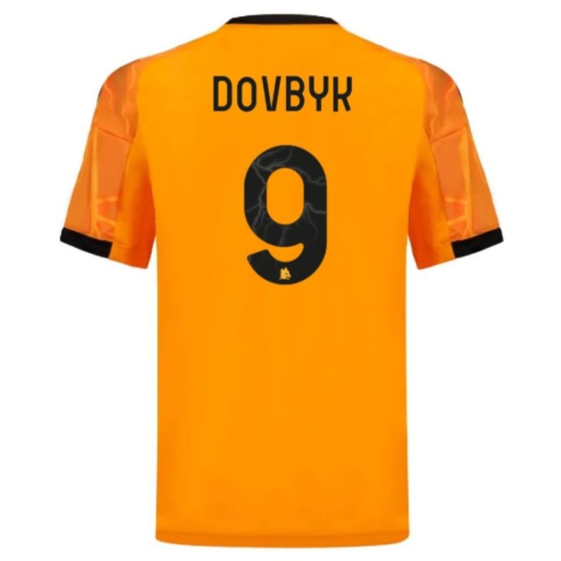 AS Roma DOVBYK 2025/26 Away Kids Kit - Orange