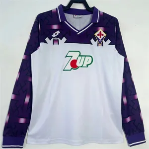 Fiorentina 1992-93 Away Retro Long Sleeve Jersey - White