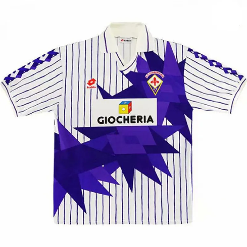Maillot retro d'extérieur de Fiorentina 1991/92 - Blanc
