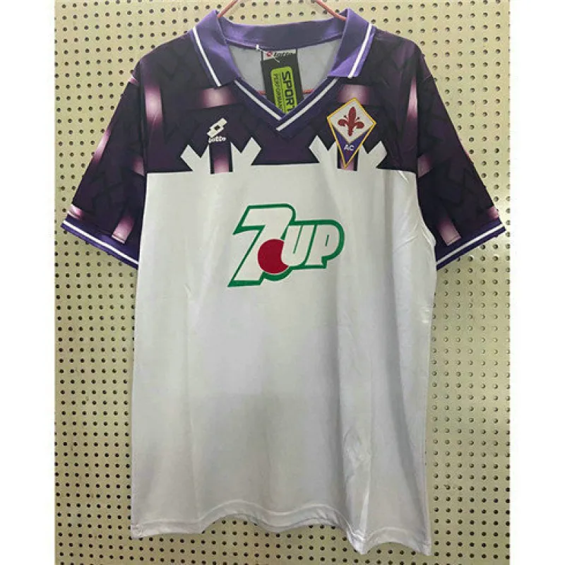 Maillot retro d'extérieur de Fiorentina 1992/93 - Blanc