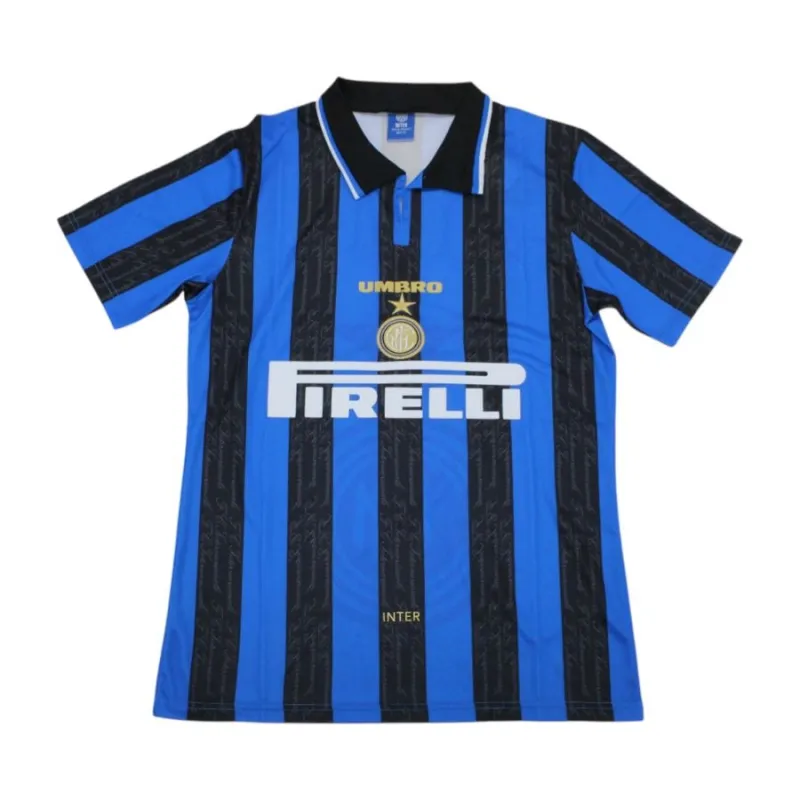 Inter Mailand 1996/97 Retro-Heimtrikot - Blau/Schwarz