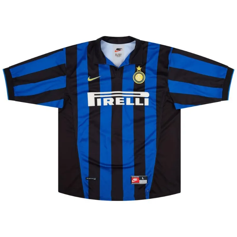 Inter Milan RONALDO 1998/99 Maillot domicile rétro - Bleu/Noir
