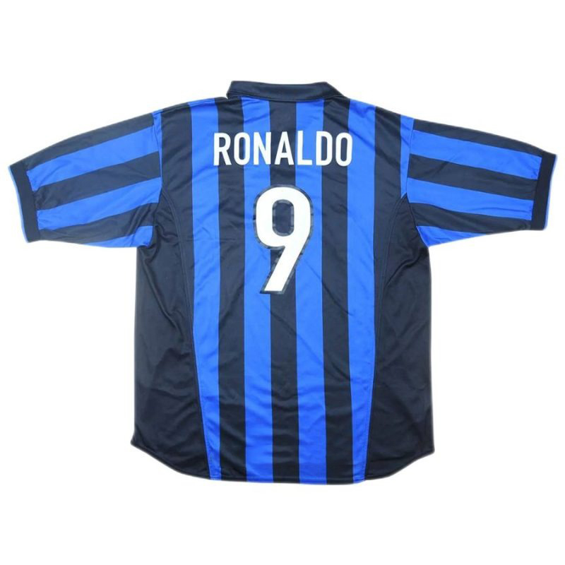 Inter Milan RONALDO 1998/99 Maillot domicile rétro - Bleu/Noir