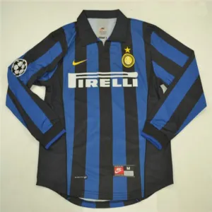 Camiseta de campo retro de manga larga del Inter Milan 1998/99 - azul