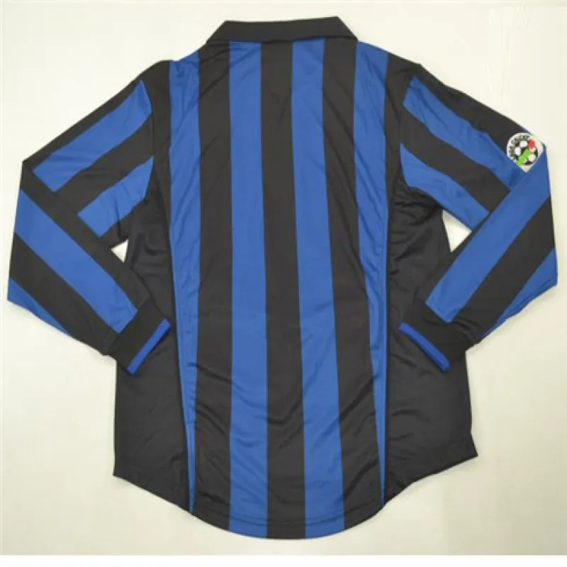 Inter Milan 1998/99 retro long - sleeve home jersey - blue