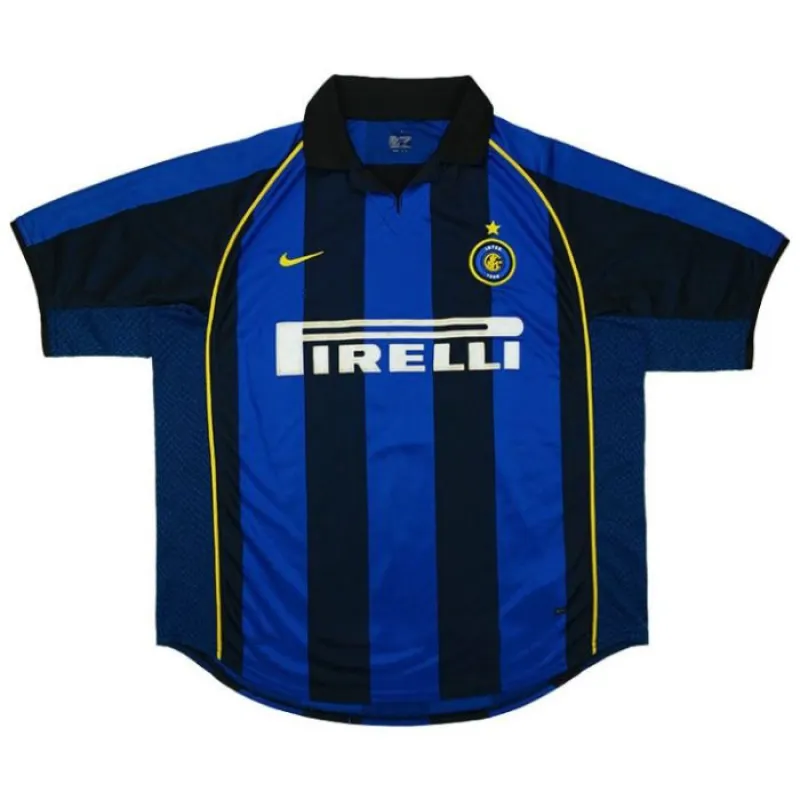 Inter Milan 2000/01 Retro Home Jersey - Blue/Black
