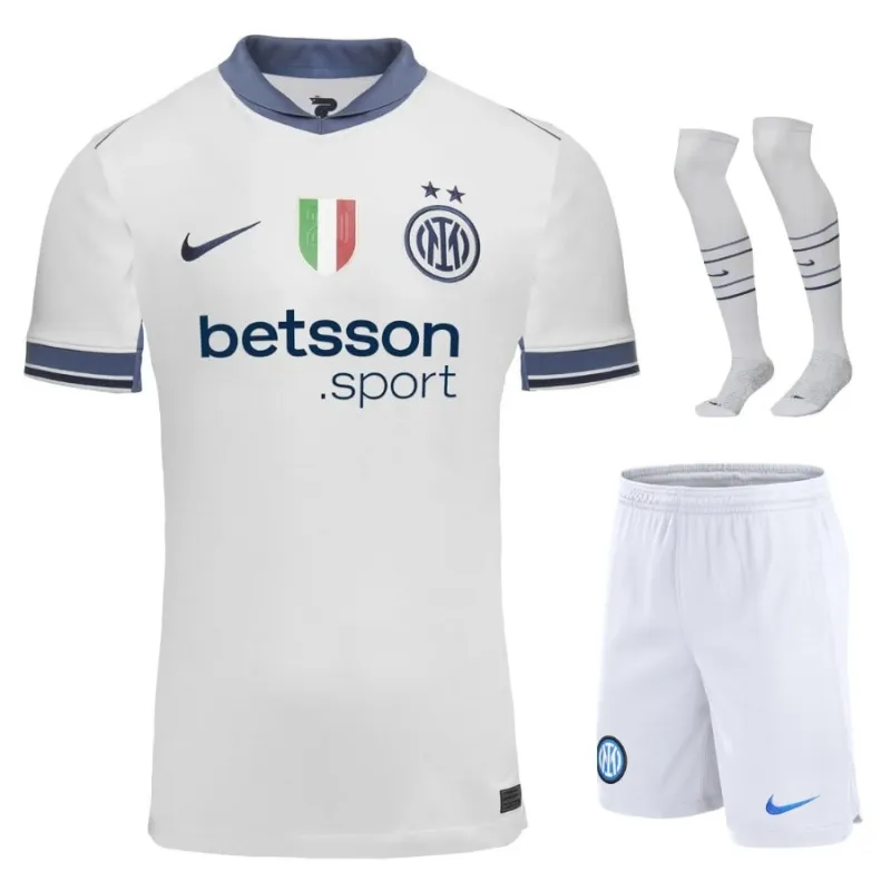 Set di maglia per bambini della trasferta dell'Inter Milan 2024/25 - Bianca