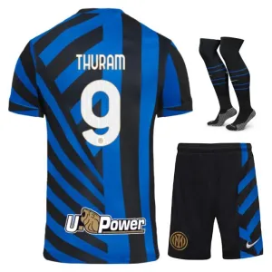 Marcus Thuram's Inter Milan 2024/25 Home Children's Kit - Blue