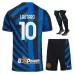 Il kit per bambini di casa 2024/25 dell'Inter Milan di Lautaro - Azzurro