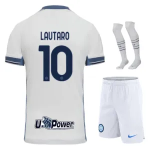 Lautaro's Inter Milan 2024/25 Away Children's Kit - White