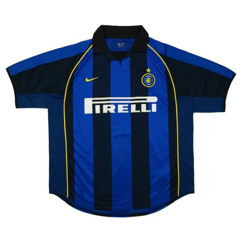 Ronaldo Inter Milan 2001/02 Retro Home Jersey - Blue