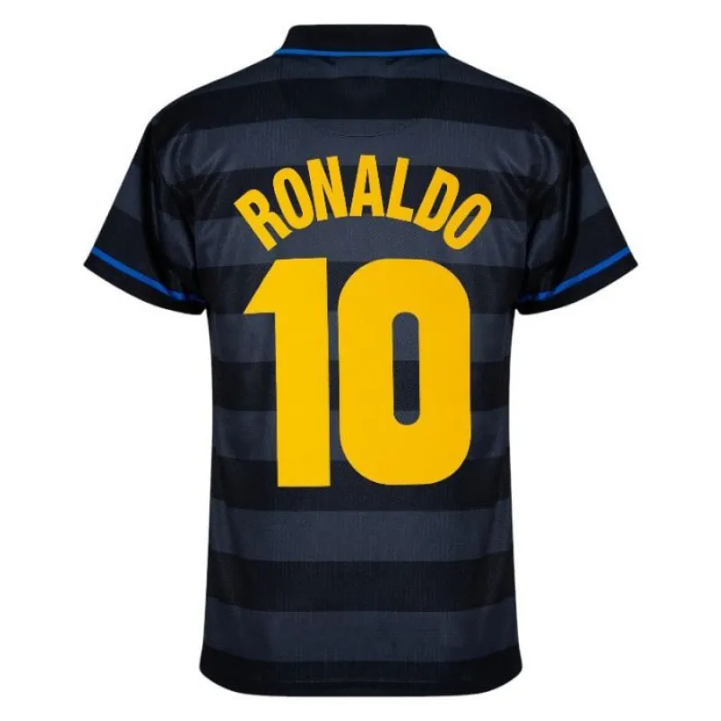Maglia retro trasferta di Ronaldo Inter Milan 1997/98 - Nera