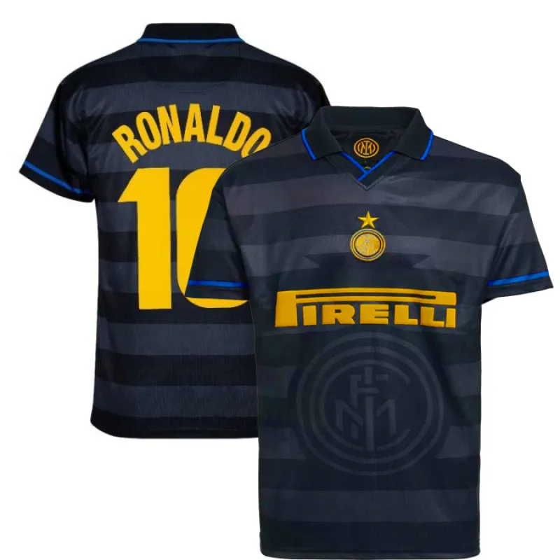 Maglia retro trasferta di Ronaldo Inter Milan 1997/98 - Nera