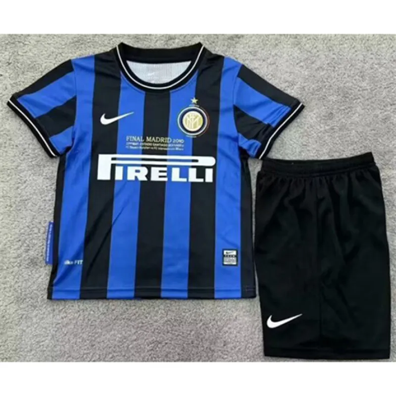Inter Milan 2010/11 retro children's home jersey - blue