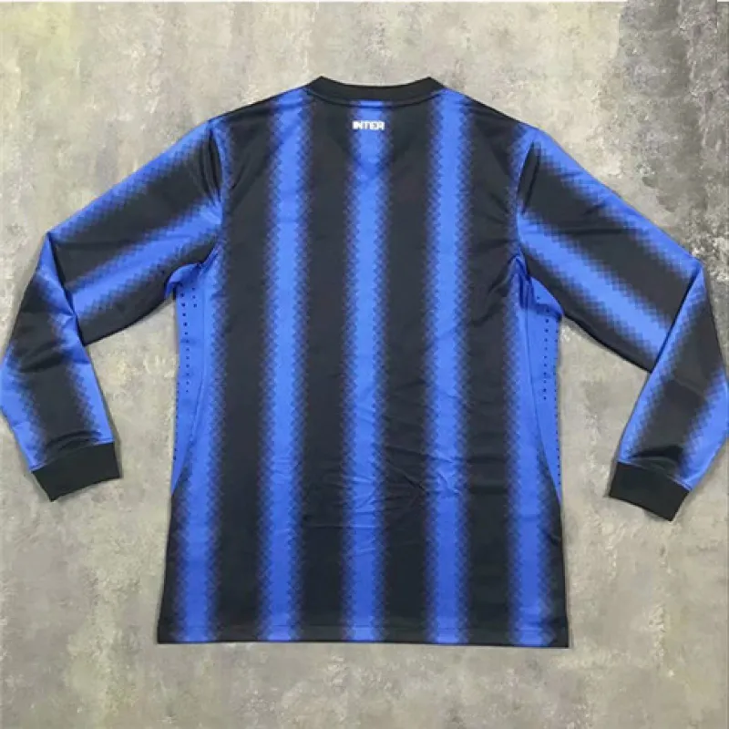 Inter Milan 2010/11 retro long - sleeved home jersey - blue