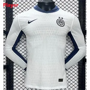 Inter Milan Auswärtstri Langarmtrikot 2024/25-Spieler-Weiß