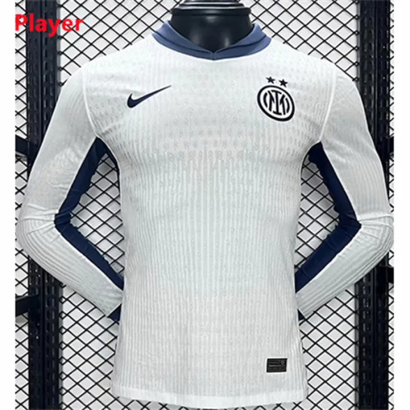 Inter Milan Away Long Sleeve Jersey 2024/25-Player-White