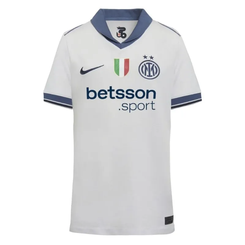 Maglia d'esterno per bambini dell'Inter Milan 2024/25 - bianca