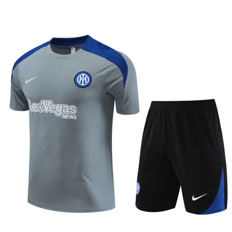 Maglia d'allenamento A + Calzoni dell'Inter Milan 2024/25 - Grigia