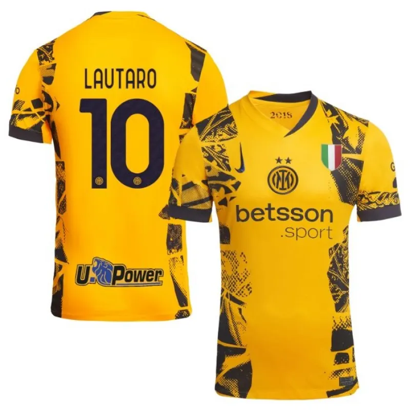 Lautaro, Maglia Inter Milan 2024/25 Terza - Gialla