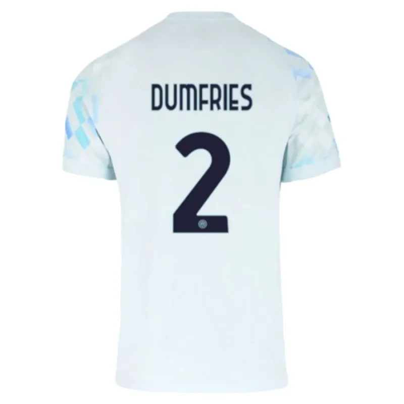 Set de camiseta infantil de Dumfries del Inter Milan 2025/26 fuera de casa - Blanco