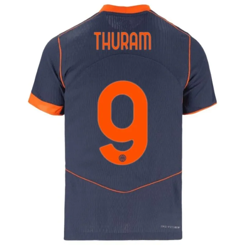 Inter Milan THURAM 2025/26 Third Kids' Kit Jersey - Blue