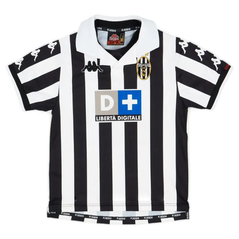Juventus 1999/2000 Maillot domicile rétro - Blanc/Noir