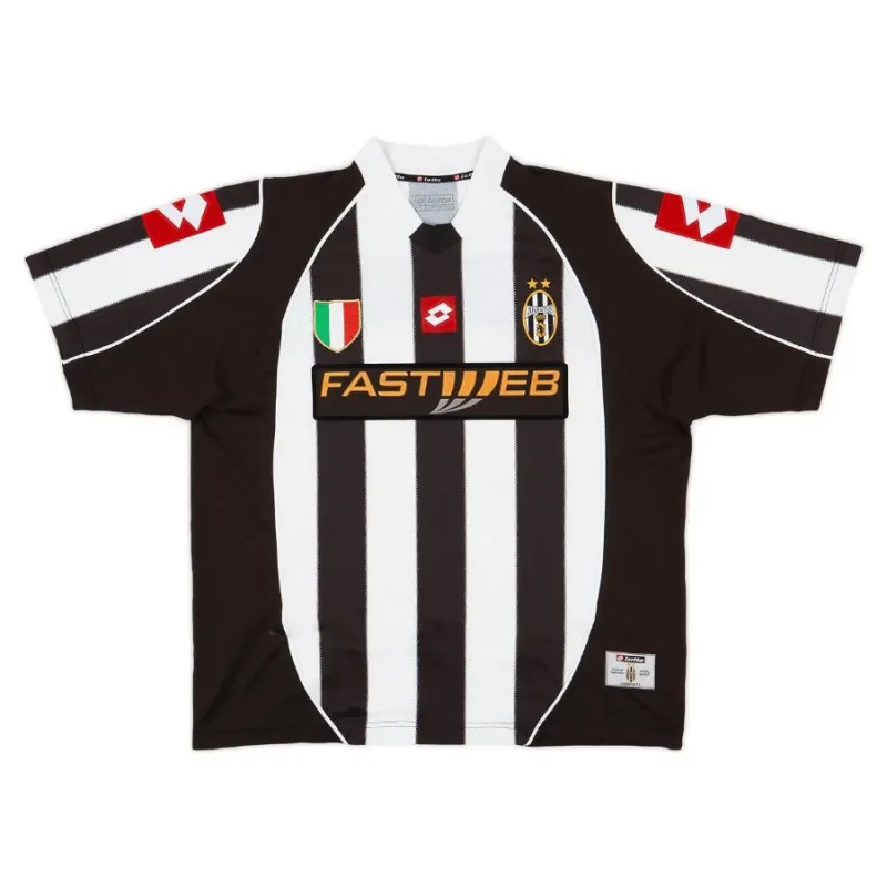 Juventus  2002/03 Maillot domicile rétro - Blanc/Noir